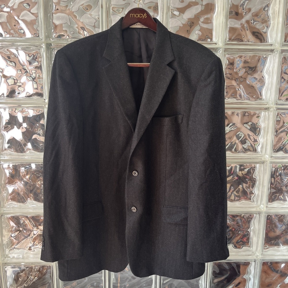 John Nordstrom Loro Piana Blazer Mens 46L Black 100% Cashmere Suit Jacket Coat